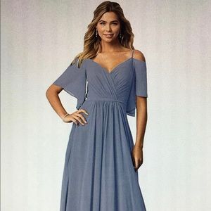 Slate Blue Bridesmaid Gown